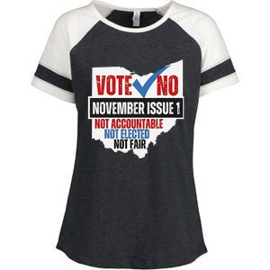 Vote No November Issue 1 Not Accountable Enza Ladies Jersey Colorblock Tee