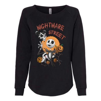 Vintage Nightmare On Main Street Halloween Womens California Wash Sweatshirt