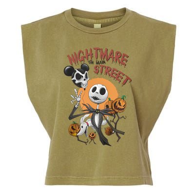 Vintage Nightmare On Main Street Halloween Garment-Dyed Women's Muscle Tee