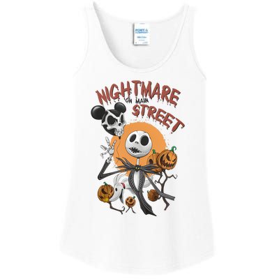 Vintage Nightmare On Main Street Halloween Ladies Essential Tank