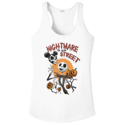 Vintage Nightmare On Main Street Halloween Ladies PosiCharge Competitor Racerback Tank