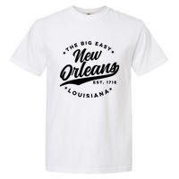 Vintage New Orleans Louisiana The Big Easy Black Text Garment-Dyed Heavyweight T-Shirt