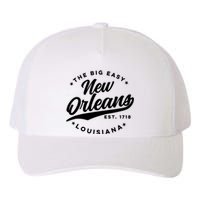 Vintage New Orleans Louisiana The Big Easy Black Text Yupoong Adult 5-Panel Trucker Hat