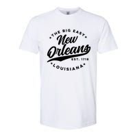 Vintage New Orleans Louisiana The Big Easy Black Text Softstyle CVC T-Shirt