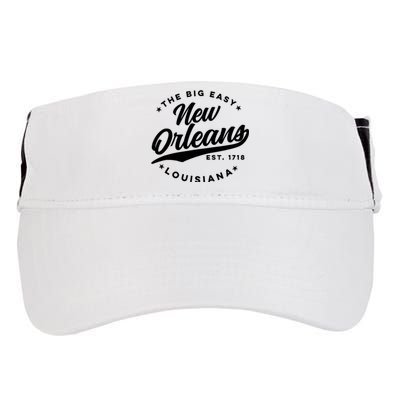 Vintage New Orleans Louisiana The Big Easy Black Text Adult Drive Performance Visor