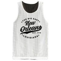 Vintage New Orleans Louisiana The Big Easy Black Text Mesh Reversible Basketball Jersey Tank