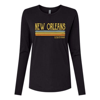 Vintage New Orleans Louisiana La Love Gift Souvenir Womens Cotton Relaxed Long Sleeve T-Shirt