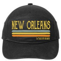 Vintage New Orleans Louisiana La Love Gift Souvenir 7-Panel Snapback Hat