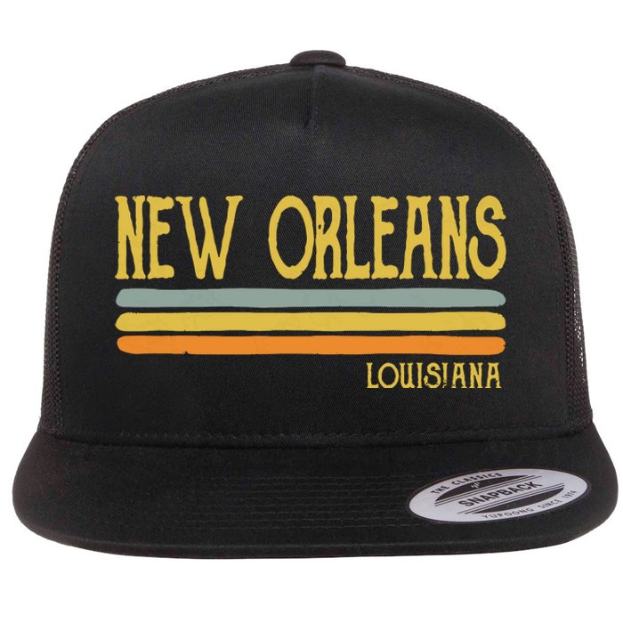 Vintage New Orleans Louisiana La Love Gift Souvenir Flat Bill Trucker Hat