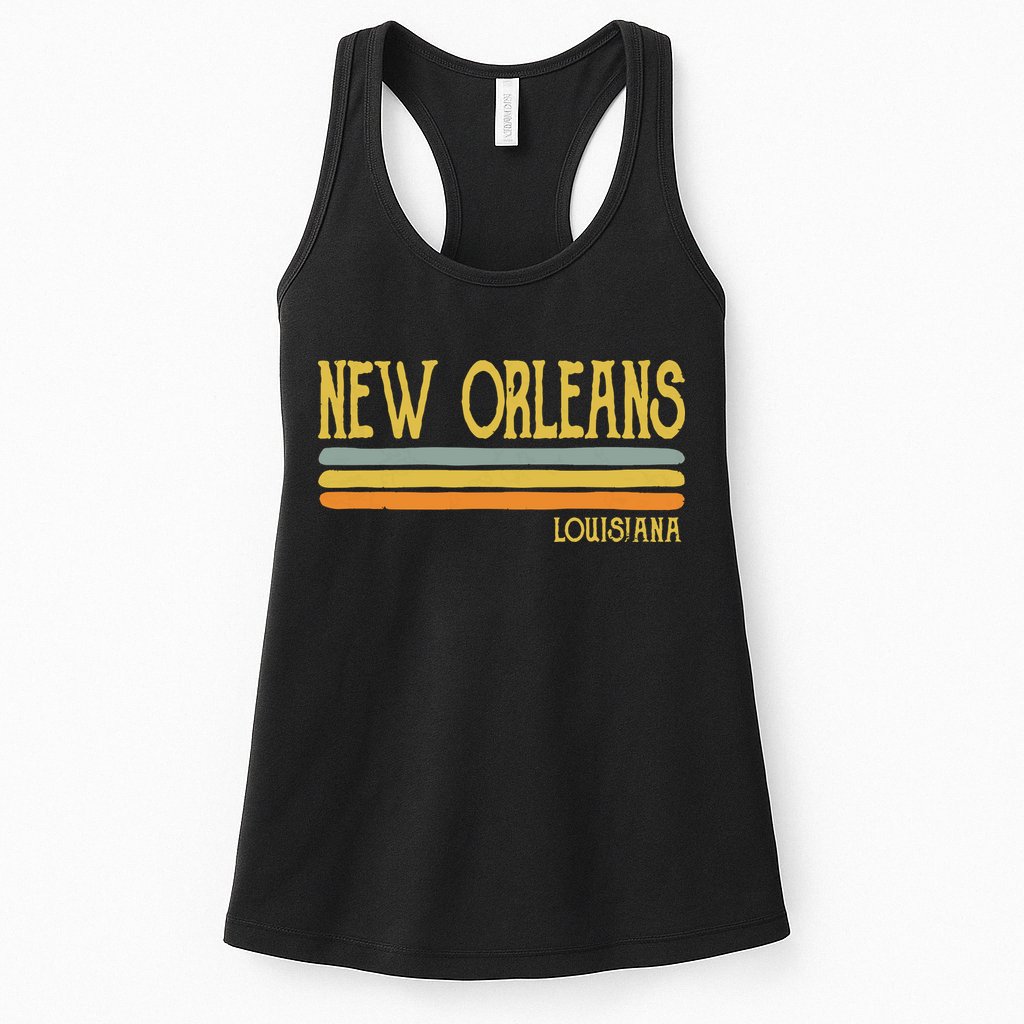 Vintage New Orleans Louisiana La Love Gift Souvenir Womens Tank Top