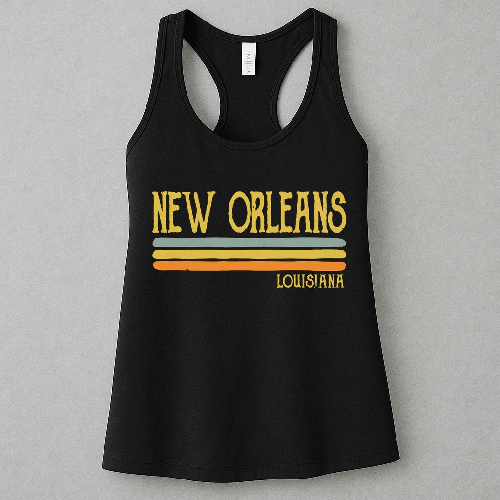 Vintage New Orleans Louisiana La Love Gift Souvenir Womens Tank Top