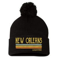 Vintage New Orleans Louisiana La Love Gift Souvenir Pom Pom 12in Knit Beanie