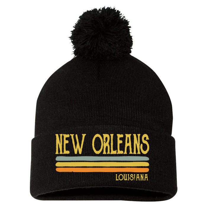 Vintage New Orleans Louisiana La Love Gift Souvenir Pom Pom 12in Knit Beanie