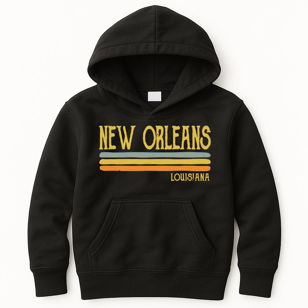 Vintage New Orleans Louisiana La Love Gift Souvenir Kids Hoodie