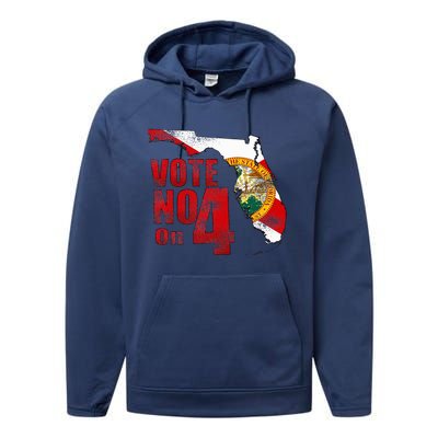 Vote No On 4 Performance Fleece Hoodie