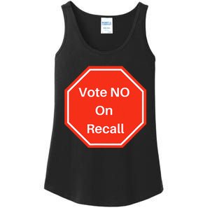 Vote No On Recall California Election Ladies Essential Tank