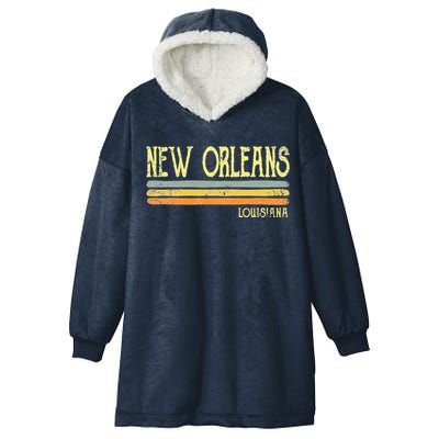 Vintage New Orleans Louisiana Hooded Wearable Blanket