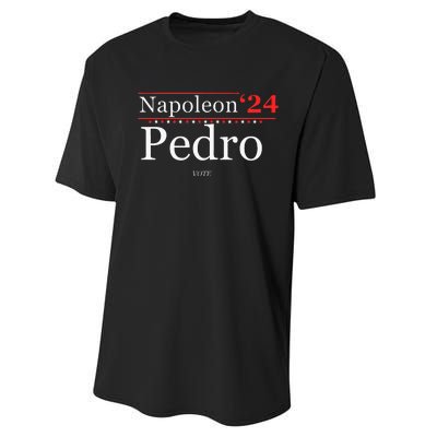 Vote Napoleon Pedro 2024 Funny Election Campaign Humor Performance Sprint T-Shirt