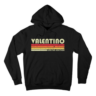 Valentino Name Personalized Funny Retro Vintage Birthday Hoodie