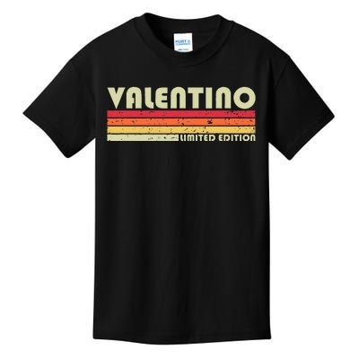 Valentino Name Personalized Funny Retro Vintage Birthday Kids T-Shirt