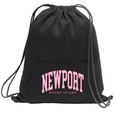 Vintage Newport Rhode Island Retro Prepp Girl Sweatshirt Cinch Pack Bag