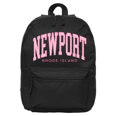 Vintage Newport Rhode Island Retro Prepp Girl 16 in Basic Backpack