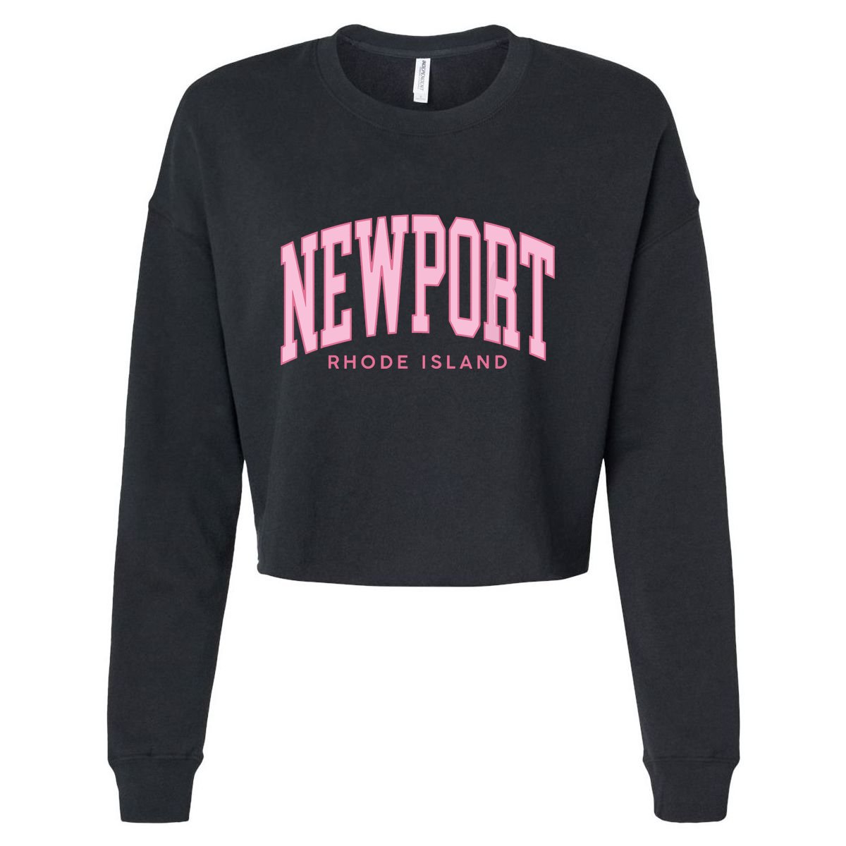 Vintage Newport Rhode Island Retro Prepp Girl Cropped Pullover Crew