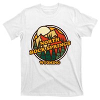 Vintage North Rock Springs Wyoming Mountain Souvenir Print T-Shirt