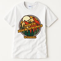 Vintage North Rock Springs Wyoming Mountain Souvenir Print Tall T-Shirt