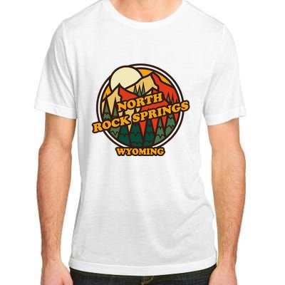 Vintage North Rock Springs Wyoming Mountain Souvenir Print Adult ChromaSoft Performance T-Shirt