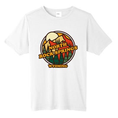 Vintage North Rock Springs Wyoming Mountain Souvenir Print Tall Fusion ChromaSoft Performance T-Shirt