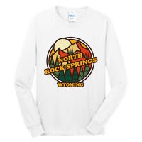 Vintage North Rock Springs Wyoming Mountain Souvenir Print Tall Long Sleeve T-Shirt