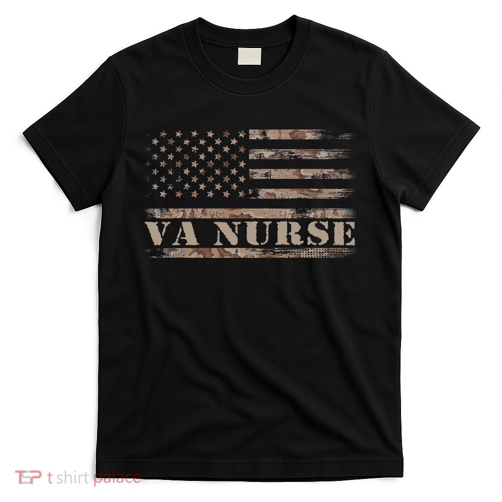 VA Nurse Real American Hero 4th of July US Patriotic Vintage T-Shirt