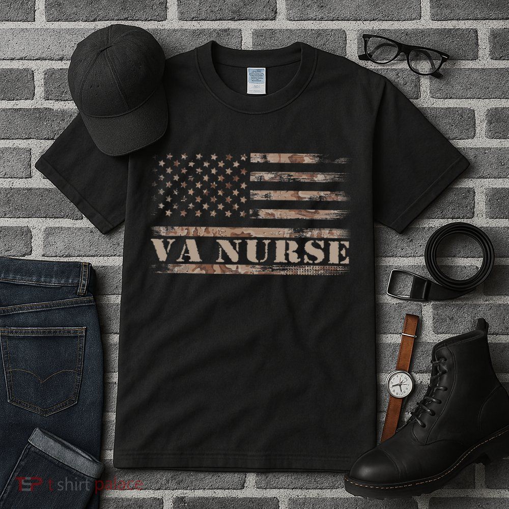 VA Nurse Real American Hero 4th of July US Patriotic Vintage Tall T-Shirt
