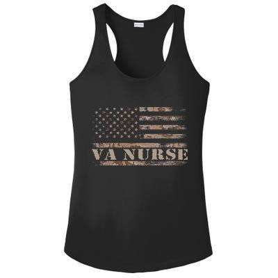 VA Nurse Real American Hero 4th of July US Patriotic Vintage Ladies PosiCharge Competitor Racerback Tank