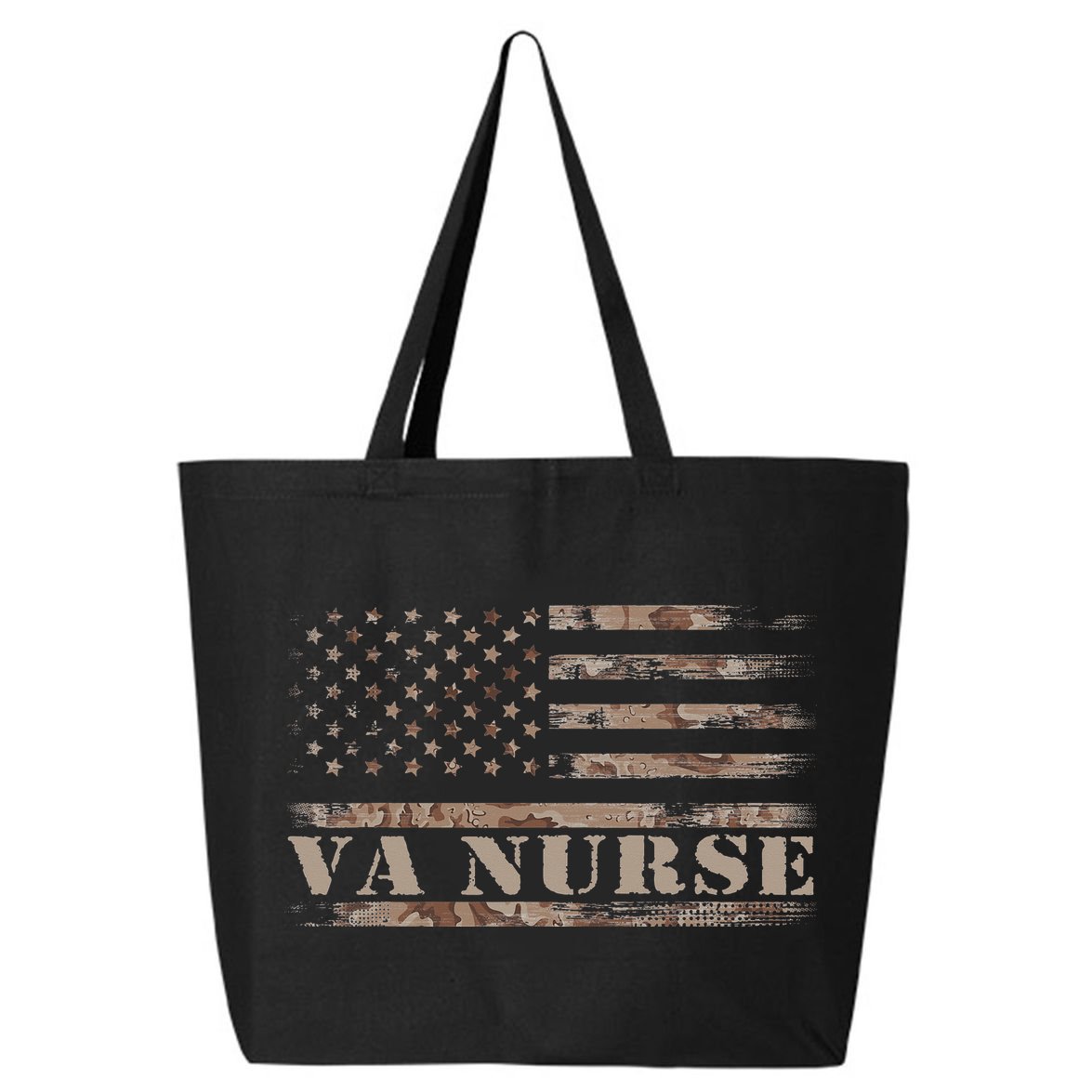 VA Nurse Real American Hero 4th of July US Patriotic Vintage 25L Jumbo Tote