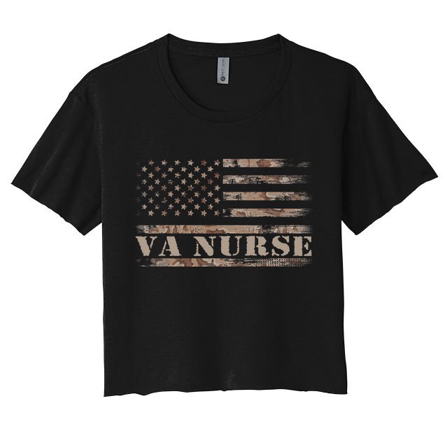 VA Nurse Real American Hero 4th of July US Patriotic Vintage Crop Top