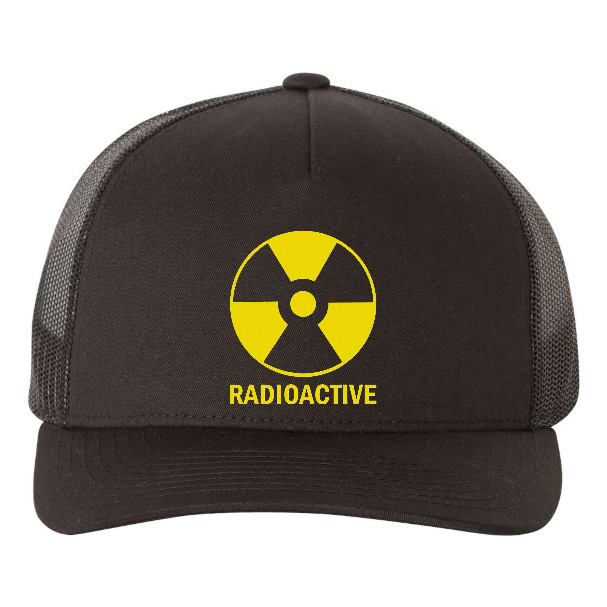 Vintage Nostalgic Radioactive Nuclear War Symbol Yupoong Adult 5-Panel Trucker Hat