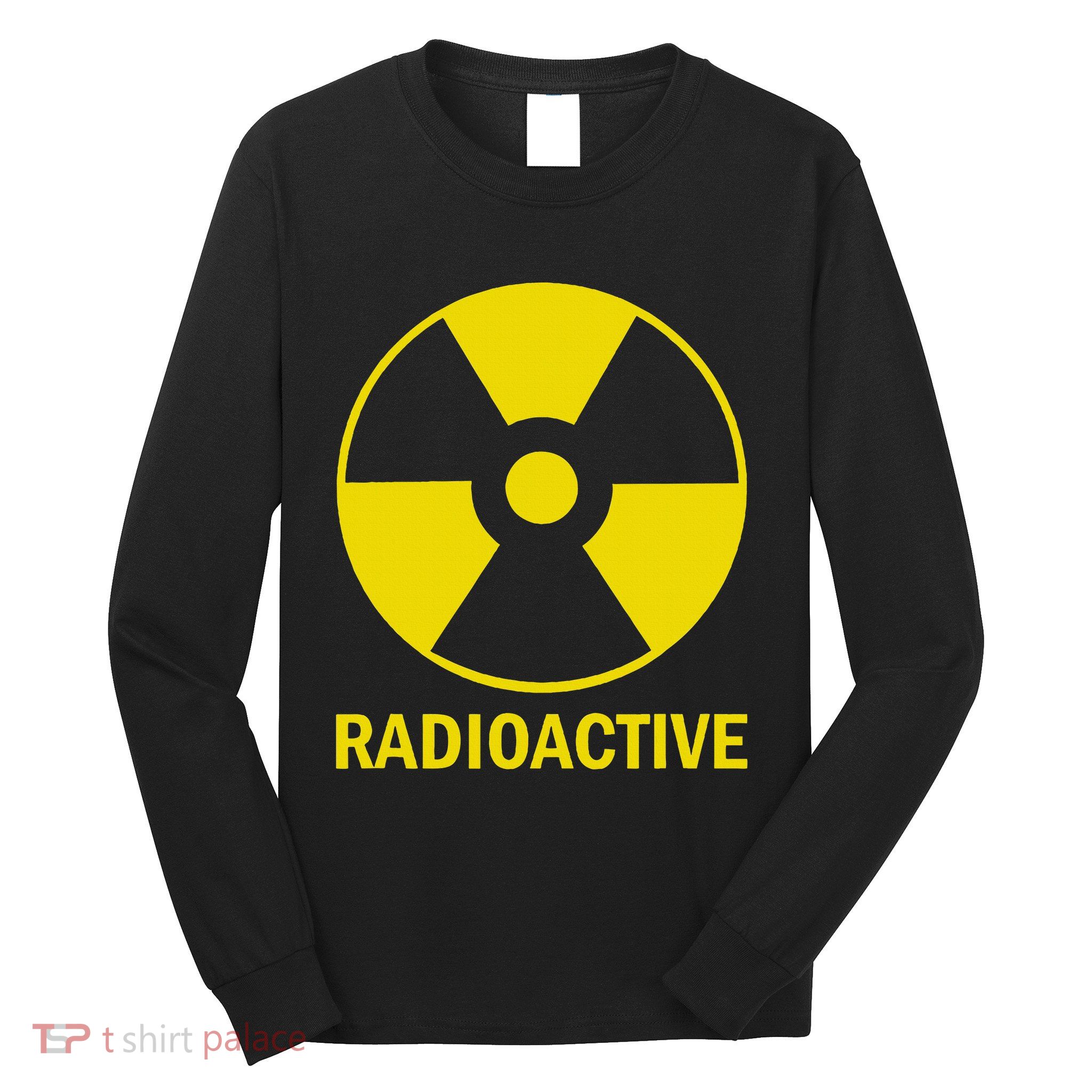 Vintage Nostalgic Radioactive Nuclear War Symbol Long Sleeve Shirt