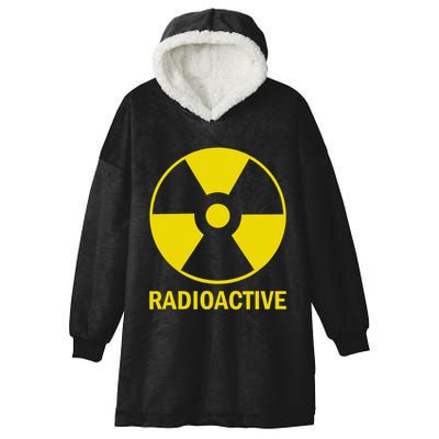 Vintage Nostalgic Radioactive Nuclear War Symbol Hooded Wearable Blanket