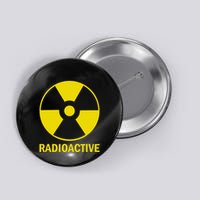 Vintage Nostalgic Radioactive Nuclear War Symbol Button