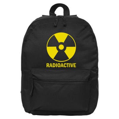 Vintage Nostalgic Radioactive Nuclear War Symbol 16 in Basic Backpack