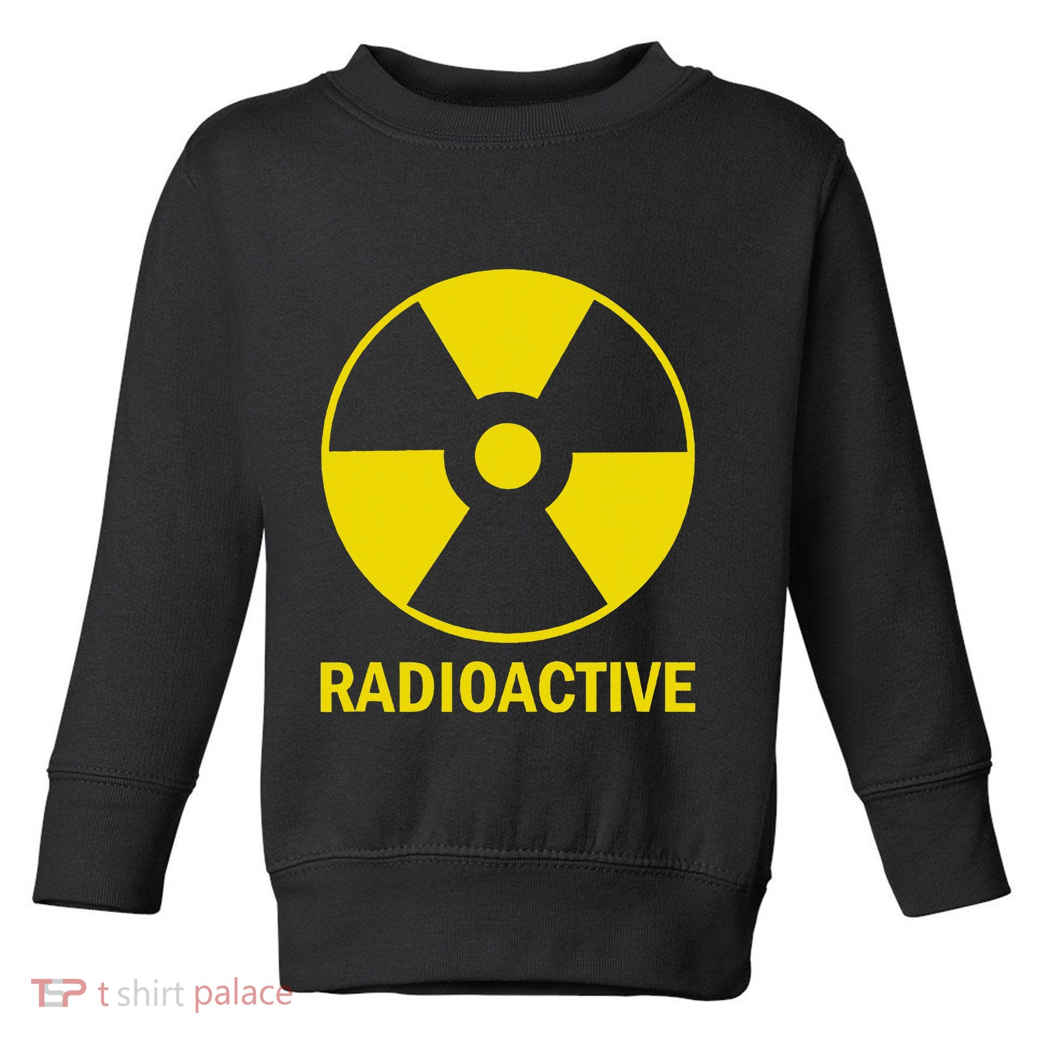 Vintage Nostalgic Radioactive Nuclear War Symbol Toddler Sweatshirt