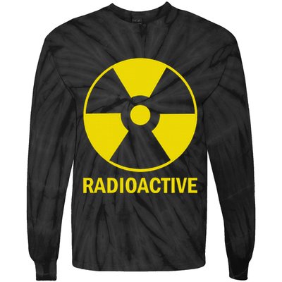 Vintage Nostalgic Radioactive Nuclear War Symbol Tie-Dye Long Sleeve Shirt