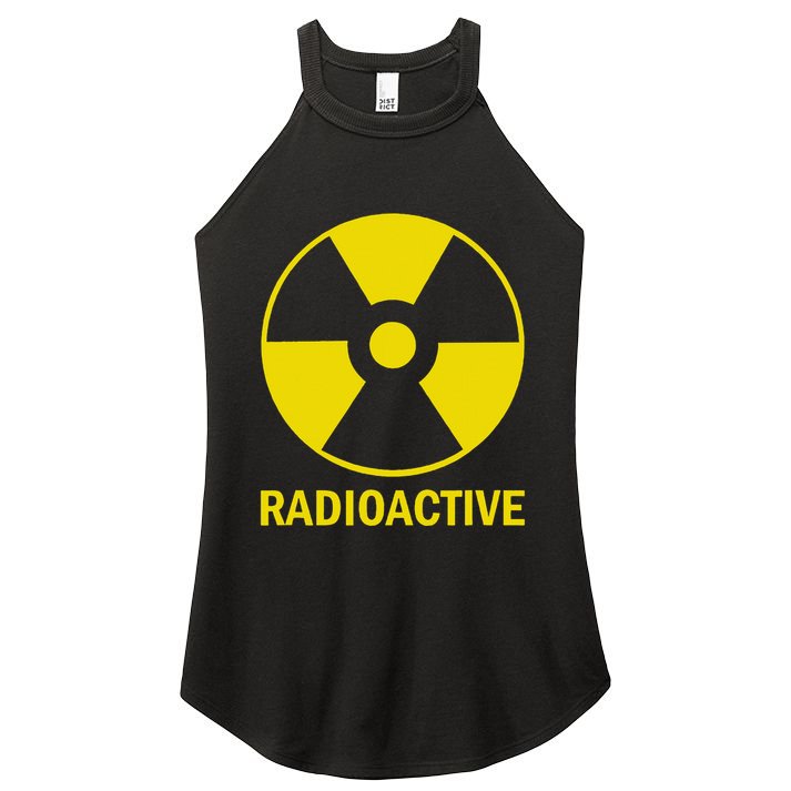 Vintage Nostalgic Radioactive Nuclear War Symbol Women's Perfect Tri Rocker Tank