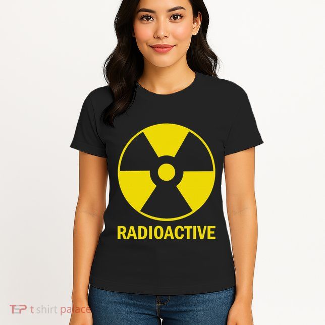 Vintage Nostalgic Radioactive Nuclear War Symbol Womens T-Shirt