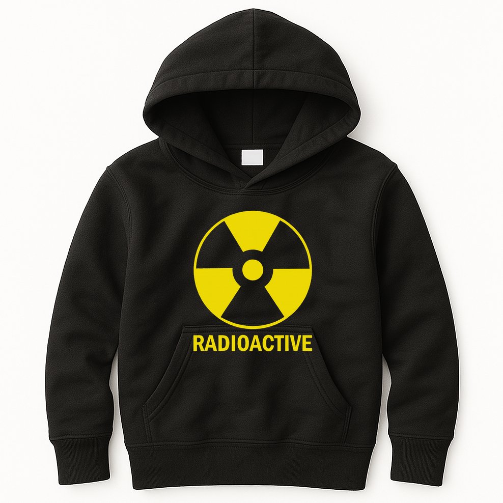 Vintage Nostalgic Radioactive Nuclear War Symbol Kids Hoodie