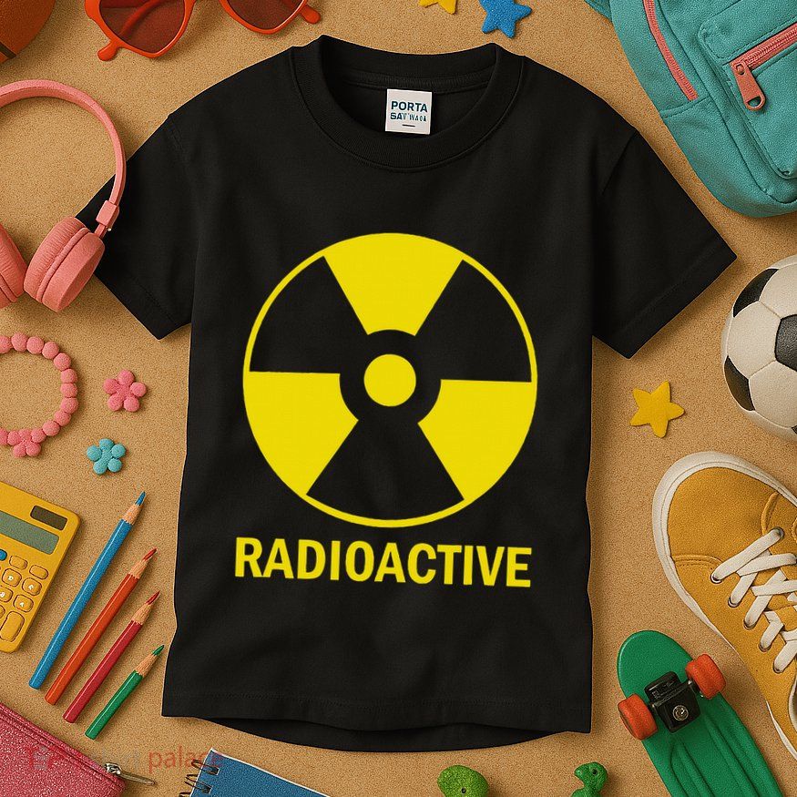 Vintage Nostalgic Radioactive Nuclear War Symbol Kids T-Shirt