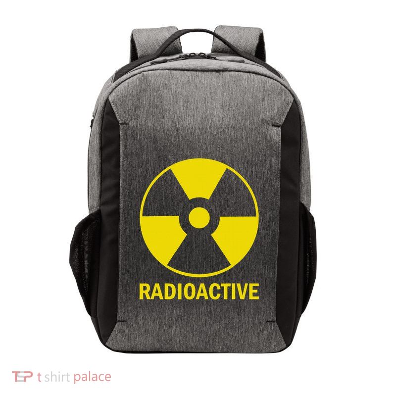 Vintage Nostalgic Radioactive Nuclear War Symbol Vector Backpack