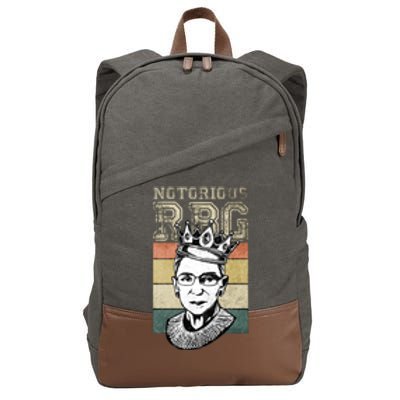 Vintage Notorious Ready To Dissent Pro Choice RBG Cotton Canvas Backpack